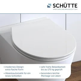 Schütte Duroplast WC-Sitz SLIM Weiß
