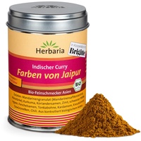 Herbaria Farben von Jaipur bio 80g M-Dose - fertige Bio-Curry Gewürzmischung für indische Gerichte - mit erlesenen Zutaten - in nachhaltiger Aromaschutz-Dose