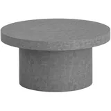 KADIMA DESIGN Couchtisch Grau Rund,Rund, Säule, 60x30x60 cm Wohnzimmer, Wohnzimmertische, Couchtische