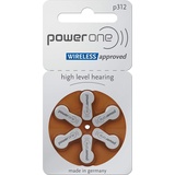 Powerone Hörgerätebatterien (120x Typ 312 braun)