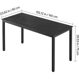 Vevor Konferenztisch Besprechungstisch für 16 Personen 6-tlg. 140 x 60 cm (pro) rechteckiger Kombinationsschreibtisch Meetingtisch Mehrzwecktisch Pausentisch mit Metallbeinen für Büro Konferenzraum