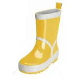 Playshoes Gummistiefel aus Naturkautschuk, trendige Unisex Regenstiefel mit Reflektoren, Gelb - 28/29,