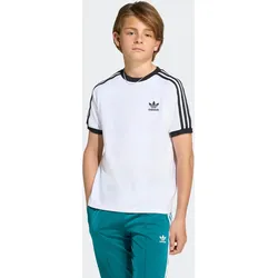 T-Shirt ADIDAS ORIGINALS "3 STRIPE TEE", Kinder, Gr. 140, weiß, Obermaterial: 100% Baumwolle, sportlich, Rundhals, Shirts, drei Streifen Shirt für Kinder