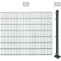 Arvotec Doppelstabmattenzaun ARVOTEC "EASY 143 zum Aufschrauben", grau (anthrazit), H:143cm, Stahl, Kunststoff, Zaunelemente, Zaunhöhe 143 cm, Zaunlänge 2 - 60 m