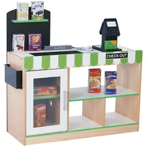 Teamson Kids Austin Holz-Lebensmittelladen mit Tafel und Kasse (TD-13206B)