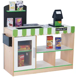 Teamson Kids Austin Holz-Lebensmittelladen mit Tafel und Kasse (TD-13206B)