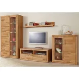 Home Affaire »Logo,Fronten Massivholz,Korpus Holzwekstoff,viel Stauraum«, (Set, 4 St.), Türen und Schubladen, bei TV Teil Kabeldurchführung,FSC