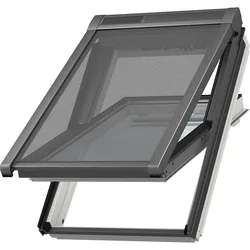 VELUX Hitzeschutzmarkise aussen Uni Schwarz 5060, Y33, GGU,Haltekrallen,Manuell,VELUX