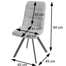 Mendler 2er-Set Esszimmerstuhl HWC-J69, Küchenstuhl Stuhl, drehbar Auto-Position, Samt - anthrazit