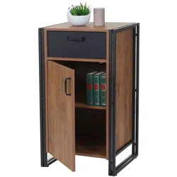 Kommode MCW-A27, Schrank Schubladenschrank, 90x50x43cm 3D-Struktur MVG-zertifiziert, Wildeiche-Optik
