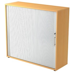 Rollladenschrank buche, silber 2 Fachböden 120,0 x 40,0 x 110,0 cm Test & Preisvergleich