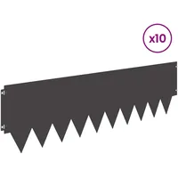 vidaXL Raseneinfassung 103 x 30 cm 10 Stück Schwarz