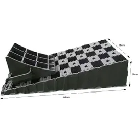 Milenco MGI Auffahrkeil 18 x 11 x 46 cm Schwarz