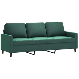 vidaXL 3-Sitzer-Sofa Dunkelgrün 180 cm Samt