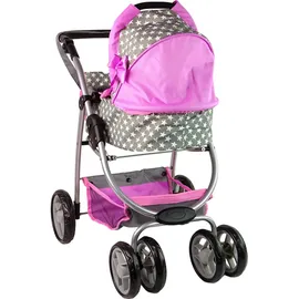 alice"s wonderland' Alice 2-in-1-Puppenwagen Sterne Rosa