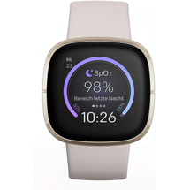 Fitbit Sense mondweiß/edelstahl softgold