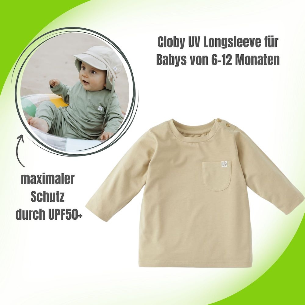 Cloby UV Longsleeve / UV - Shirt - Größe: 6 - 12 Monate (68-80), Cloby Farben: Sandy Beach
