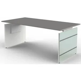 Kerkmann Schreibtisch Lugano Glas grafit