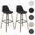 MCW Barhocker MCW-A89, Barstuhl Tresenhocker mit Lehne Textil, dunkelgrau