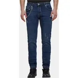 bequeme 2Y Premium Herren Jeans Skinny Fit Stretch Taschen mit Baumwolle Blau - 40