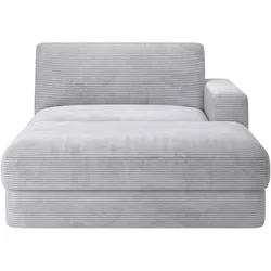Recamiere RAUM.ID "Innovid", silber, B:132cm H:87cm T:196cm, 100% Polyester, Sofas, Modernes Modul-Polsterprogramm