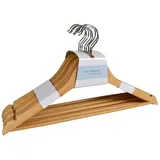BURI Kleiderbügel Holz-Kleiderbügel mit Steg 8er-Set Rockbügel Hosenbügel Garderobenbüge