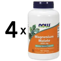 (720 g, 160,15 EUR/1Kg) 4 x (NOW Foods Magnesium Malate, 1000mg - 180 tabs)