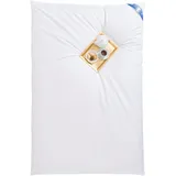 RIBECO "Leon", silberweiß 155x220 cm weiß extrawarm (6192971371)