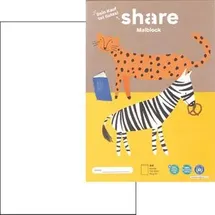 Share Zeichenblock 100 Blatt 80 g/m2 weiß