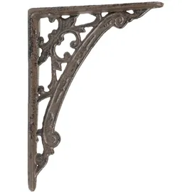 moritz Regalwinkel Wandregal 17,8 x 13,5 cm Regalträger Halter Wandträger Gusseisen braun