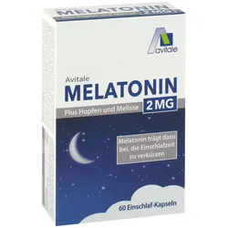 Melatonin 2 mg plus Hopfen und Melisse Kapseln 60 St