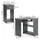 Vicco Eckschreibtisch Anthrazit, 83 x 76 cm Set mit PC-Schrank, Model 52194 - Dunkelgrau