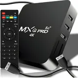 Tv Box Android Set 8GB Smart Media Player Quad Core Streaming Tv Set Top Box Android 4x1.5Ghz H.265 WiFi Ethernet Full HD HDMI mit TV Fernbedienung...