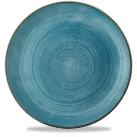 Churchill Flacher Coup Teller 28,8 cm Blau 12er Set