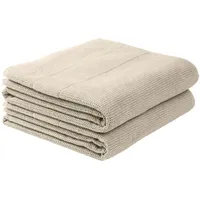SCHIESSER Duschtücher Turin im 2er-Pack aus reiner Baumwolle beige