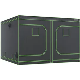 Vevor Growbox Gewächshaus 305 x 305 x 203 cm Schwarz, Grün