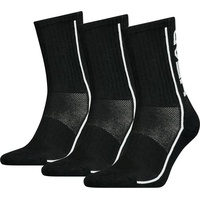 Head Unisex Socken im Pack - Sportsocken, Mesh-Einsatz, einfarbig Schwarz 39-42 Pack