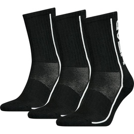 Head Unisex Socken im Pack - Sportsocken, Mesh-Einsatz, einfarbig Schwarz 39-42 Pack
