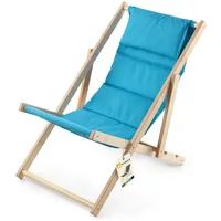 Kadax Liegestuhl, Strandstuhl aus Holz, Sonnenliege bis 120kg, Liege