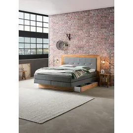 Hasena Boxspringbett Anthrazit, Eichefarben
