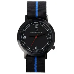 THREAD ETIQUETTE - SPORT - black / black blue nato timepiece / 43 MM