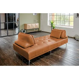 KAWOLA Schlafsofa Wiolo Leder cognac