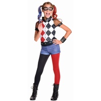 Rubie's Kinder Kostüm DC Super Hero Girls Harley Quinn Karneval 7 bis 9 J.
