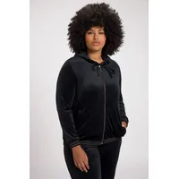 Ulla Popken Sweatjacke in schwarz | Gr.: 42-44