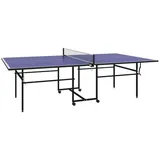 sportnow Tischtennistisch Klappbar, Tischtennisplatte Outdoor Indoor mit Rollen,