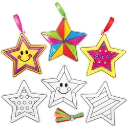 Suncatcher-Bastelsets "Sterne" (pro Set 10) Bastelaktivitäten zu Weihnachten