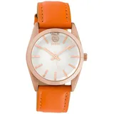 Oozoo Damen Armbanduhr Timepieces Analog Leder orange UOC10188 - Orange