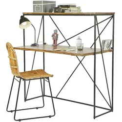 Sekretär Schreibtisch Arbeitstisch Mangoholz Metall Regal Standregal Kommode