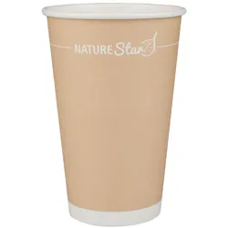 Kaffeebecher Papier, braun - 400ml (1000 Stk.) - 1000er Karton