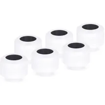 Alphacool Eiszapfen PRO 13mm HardTube Fitting G1/4 - White, Verbindung - weiß/schwarz, 6er Set